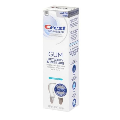 Crest Pro-Health Gum Detoxify Deep Clean Toothpaste 4.8 oz - Anticavity, Antibacterial Flouride Toothpaste, Clinically Proven, Gum and Enamel Protection, Plaque Control