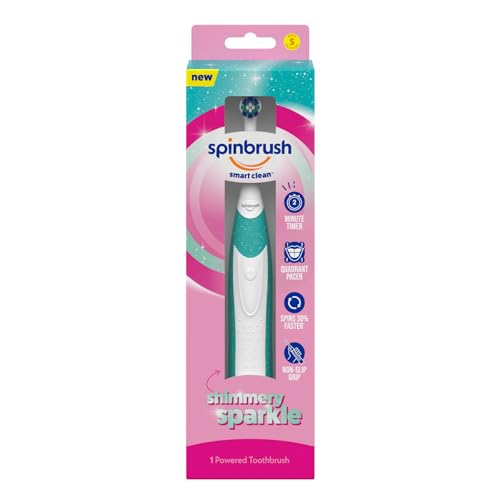 Spinbrush Kids Electric Toothbrush, Shimmery Sparkle, Battery-Powered