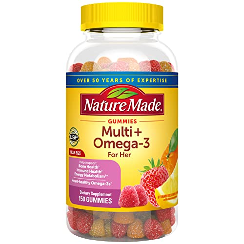 Nature Made Womens Multivitamin with Omega-3, Multivitamin for Women for Daily Nutritional Support, 150 Gummies, 75 Day Supply