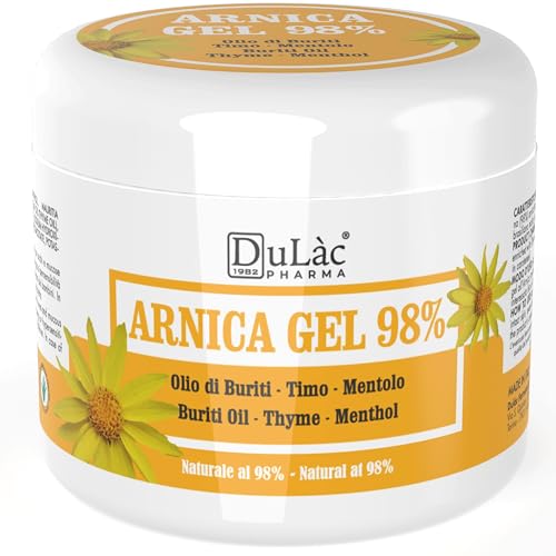 Dulàc - Arnica Gel for Bruising and Swelling Maximum Strength (98%) 16.9 Fl Oz for Muscle and Joint Relief, Cool Effect, Dermatologically Tested and 98% Natural - Made in Italy