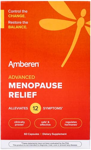 Amberen: Safe Multi-Symptom Menopause Relief. Clinically Shown to Relieve 12 Menopause Symptoms: Hot Flashes, Night Sweats, Mood Swings, Low Energy and More. 1 Month Supply