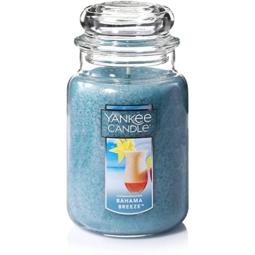 Yankee Candle Bahama Breeze Scented, Classic 22oz Large Jar Single Wick Candle, Over 110 Hours of Burn Time, Perfect for Tropical Beach-Themed Setting