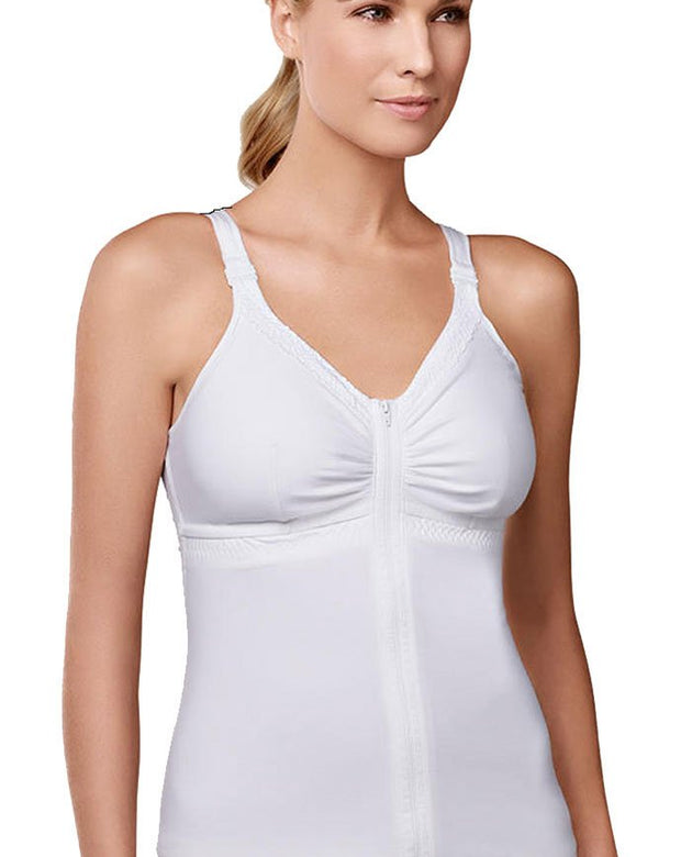 Amoena womens Hannah Post-surgery Front Close Camisole shapewear tops, White, 6 8 US