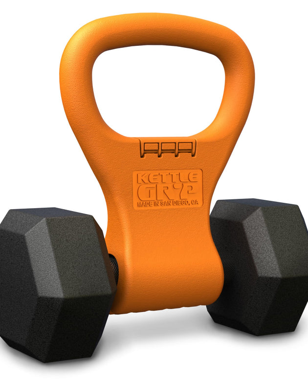 KETTLE GRYP - The Original - As Seen on SHARK TANK! Converts Your Dumbbells Into Kettlebells - Made in the USA - Dumbbell Grip Handle