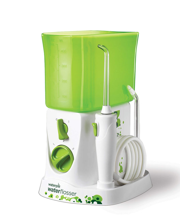 Waterpik Water Flosser for Kids, Countertop Water Flosser for Children and Braces, WP-260, Green