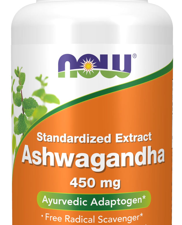 NOW Foods Supplements, Ashwagandha (Withania somnifera) 450 mg (Standardized Extract) for Immune Support ,90 Veg Capsules