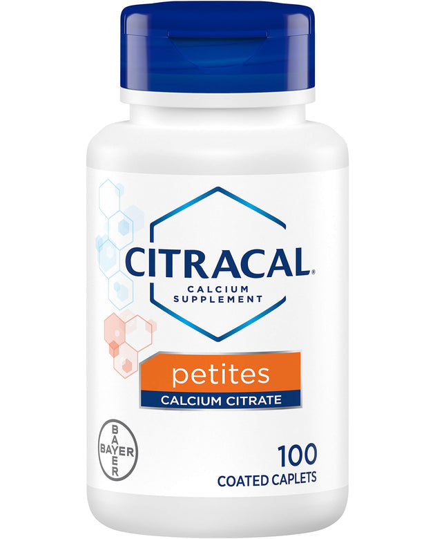 Citracal Petites, Highly Soluble, Easily Digested, 400 mg Calcium Citrate With 500 IU Vitamin D3, Supplement for Adults, Relatively Small Easy-to-Swallow Caplets, 100 Count (Pack of 3)