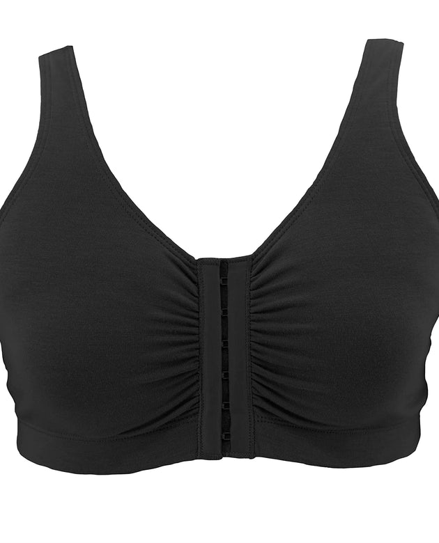 Post Surgery Front Closure Bra (Black, 36)