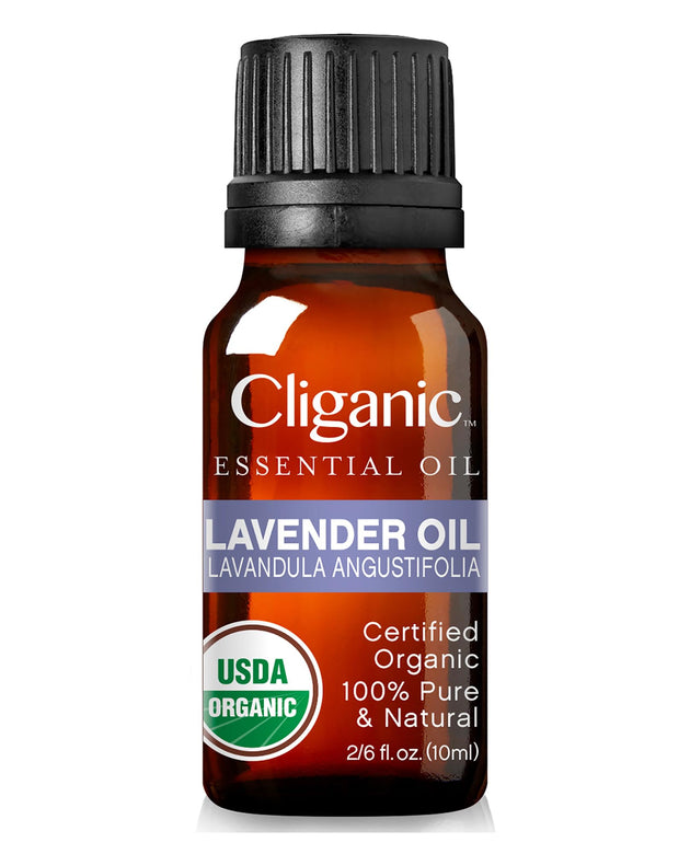 Cliganic USDA Organic Lavender Essential Oil - 100% Pure Natural Undiluted, for Aromatherapy Diffuser | Non-GMO Verified