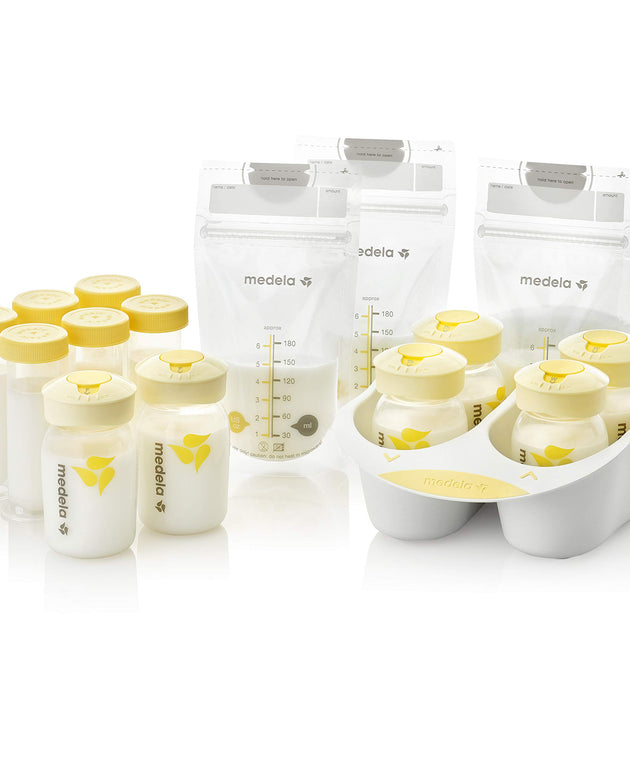 Medela Breast Milk Storage Solution Set, Breastfeeding Supplies & Containers, Breastmilk Organizer, Made Without BPA