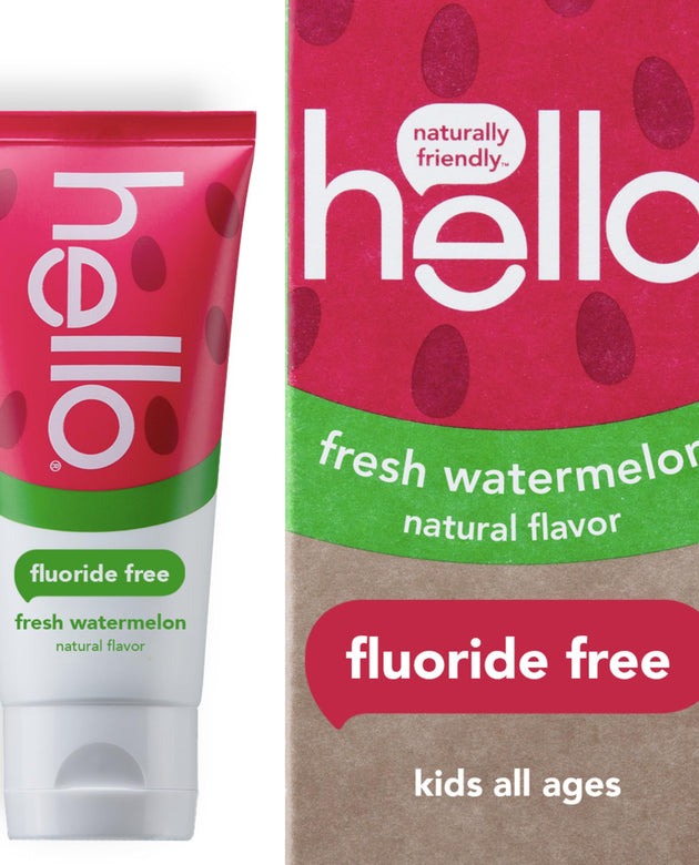 hello Kids Natural Watermelon Fluoride Free Toothpaste, Vegan & SLS Free