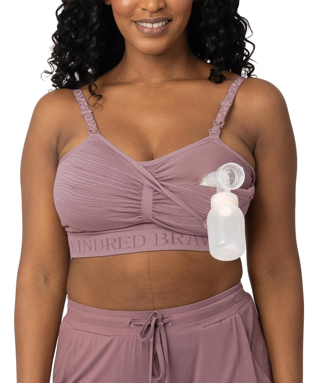 Kindred Bravely Sublime Hands Free Pumping Bra | Patented All-in-One Pumping & Nursing Bra with EasyClip (Twilight, X-Large)