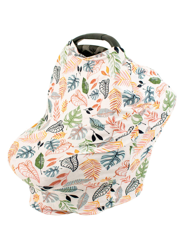 Bebe au Lait 5-in-1 Multi-Use Cover: Nursing Covers for Breastfeeding, Infinity Scarf, Nursing Shawl, Car Seat Cover, Shopping Cart Cover, Carrier Cover, Privacy Nursing Cover - Tropicana