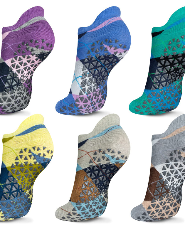 Non Slip Yoga Socks with Grips for Pilates, Ballet, Barre, Barefoot,Bikram,Hospital Anti Skid Socks for Women and Men