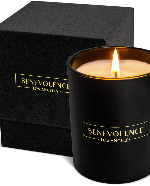 Benevolence LA Candles Bergamot & Jasmine Scented Candle | Summer Candles, 8 Oz Scented Candles for Home Scented, Manly Candles for Men | 45 Hour Burn Seasonal Candles for Women | Jasmine Candle